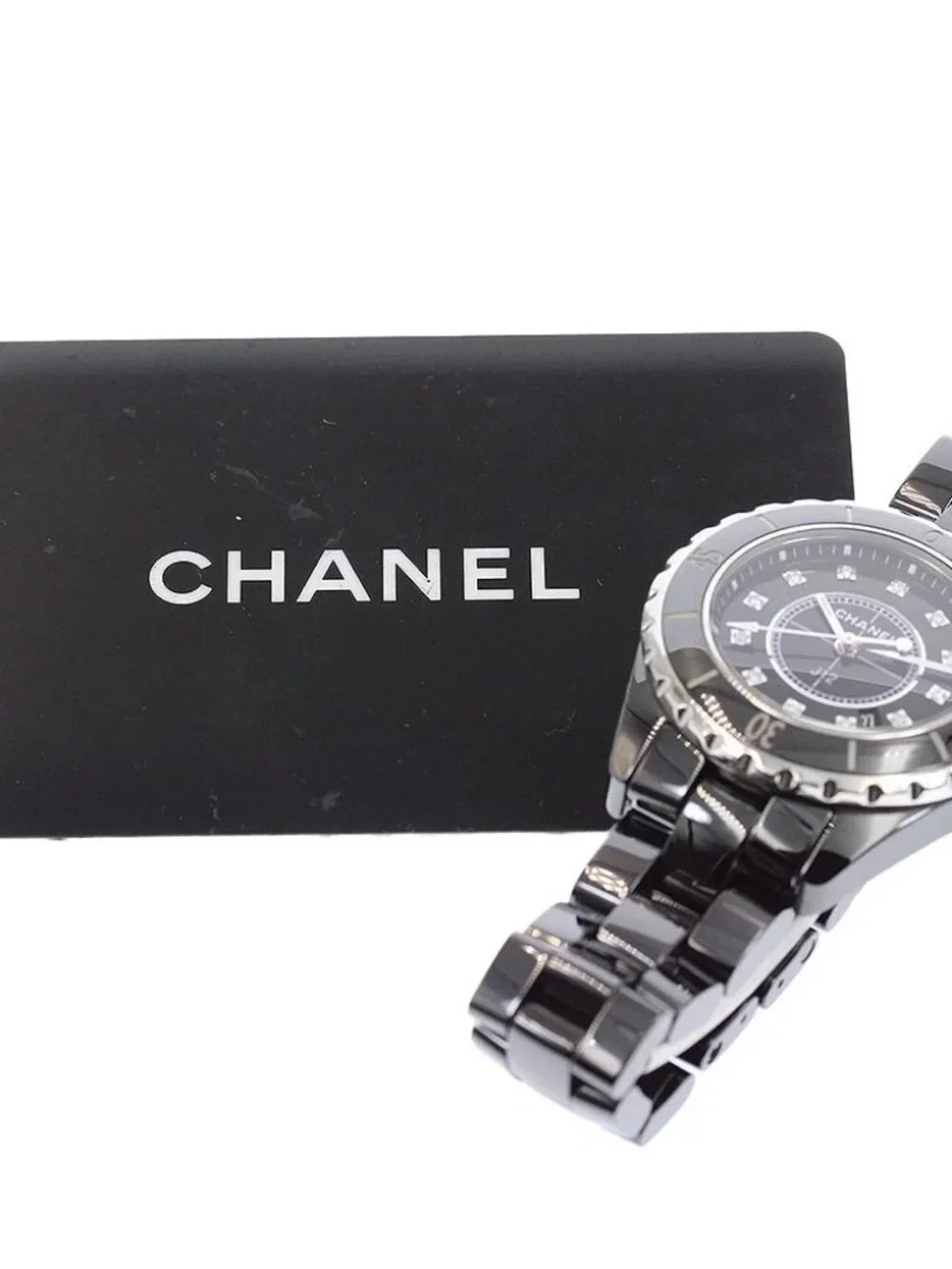 CHANEL J12 H1625 Black ceramic 33mm 12P diamond black Dial Quartz Ladies_959428